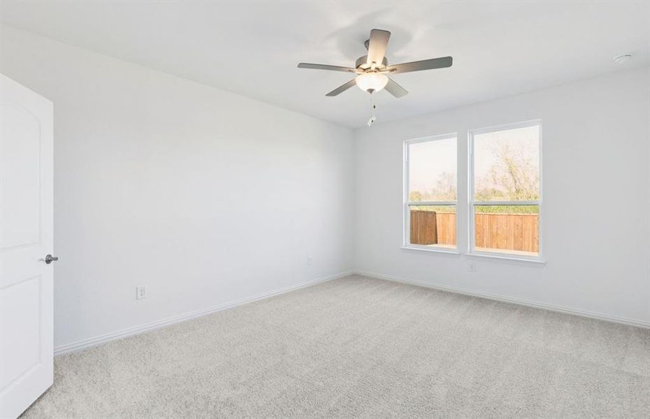 Spacious owner's suite with large windows Spacious owner's suite with large windows