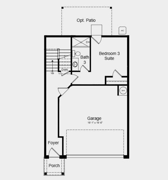 2D floor plan layout of this home in Chandler Run, Tucker, GA (Image 3).
