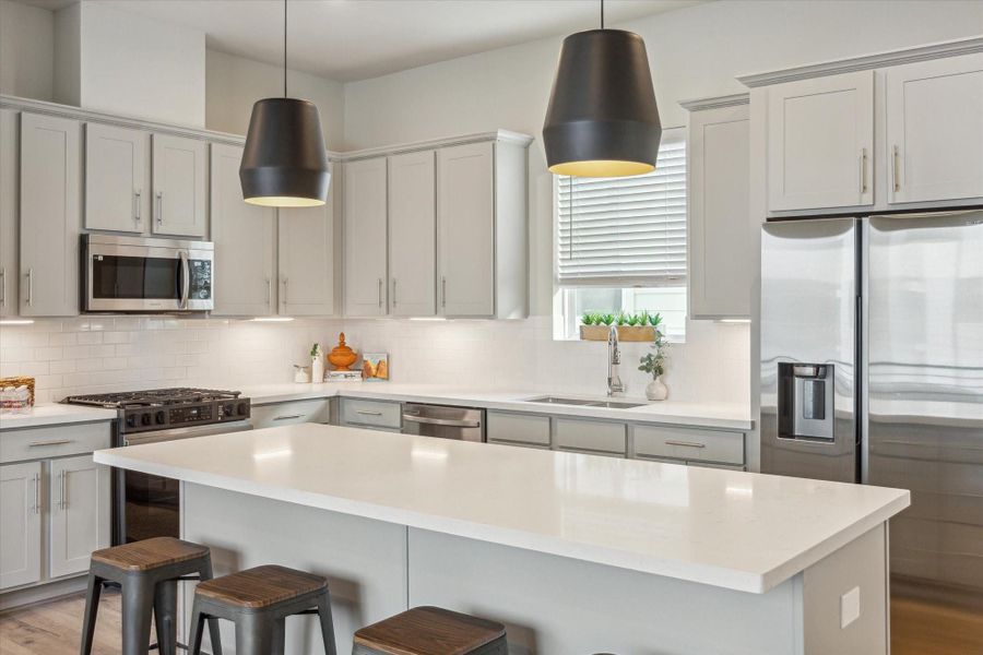 Furnished interior view inside a new home in Kolbe Square, Houston (Image 14). Furnished interior view inside a new home in Kolbe Square, Houston (Image 14).