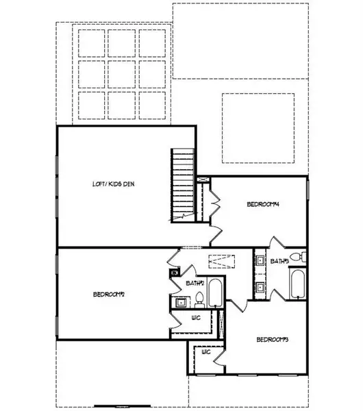2D floor plan layout of this home in Hemingway, Flowery Branch, GA (Image 3).