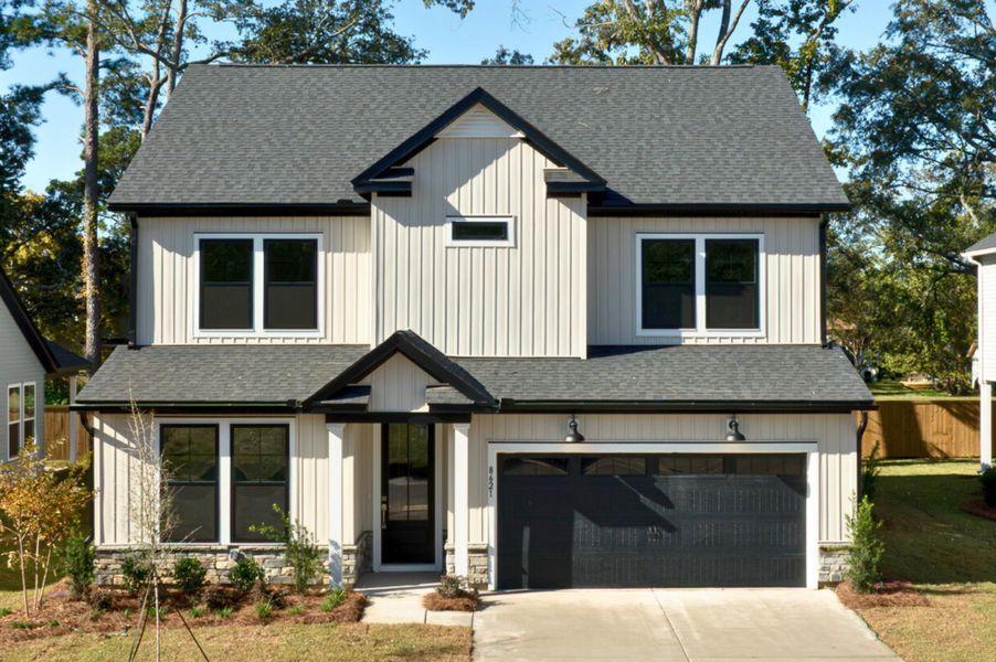 Representative exterior photo of a completed home built from the Church Hill by Hunter Quinn Homes in Horry County Homes, Myrtle Beach, SC (Image 26). Representative exterior photo of a completed home built from the Church Hill by Hunter Quinn Homes in Horry County Homes, Myrtle Beach, SC (Image 26).
