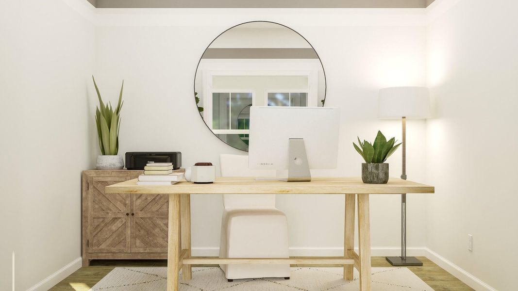 Furnished interior view inside a new home in Horizons at Carnes Crossroads | 55+: Cottage Collection, Summerville (Image 22).