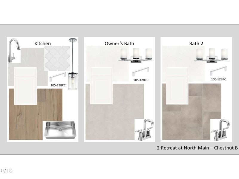 Sample of building materials used in homes in Retreat at North Main, Lillington (Image 24).