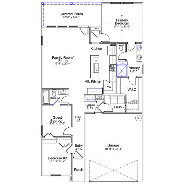 2D floor plan layout of this home in River Tide Farms, Bolivia, NC (Image 4).