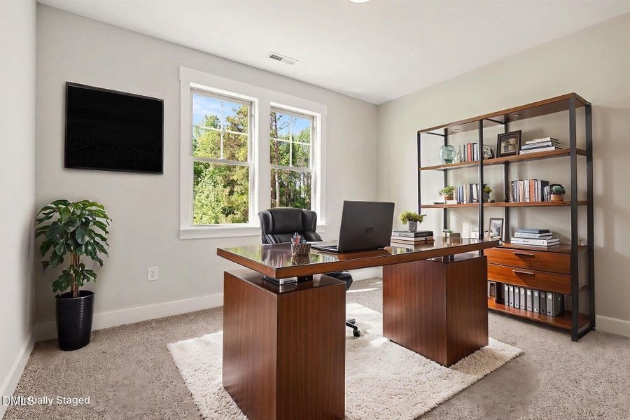 Virtually staged office