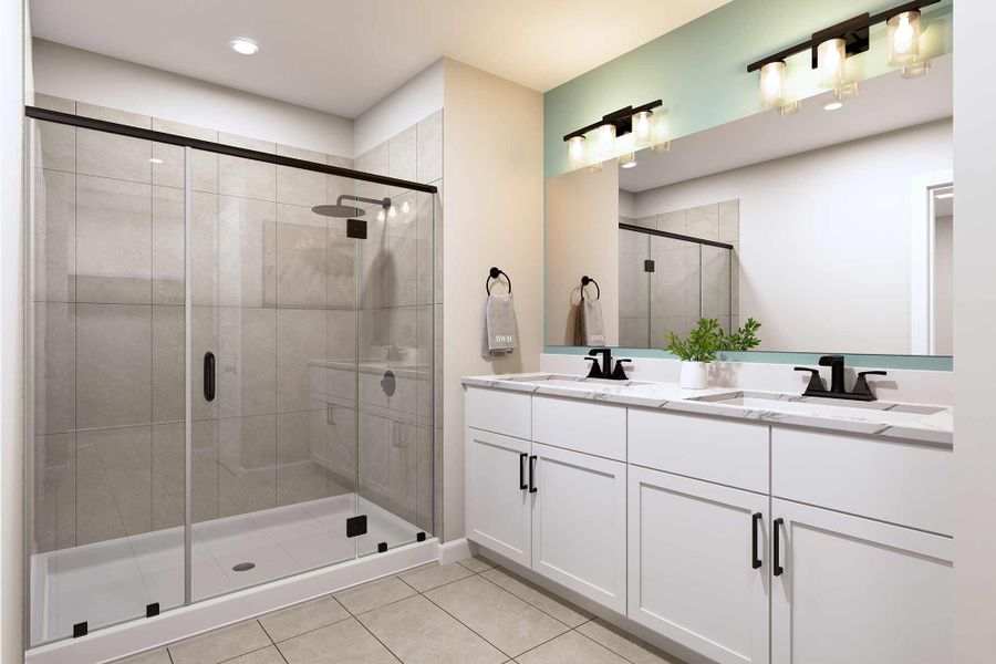 Representative furnished interior of a home built from the The Bluestar by David Weekley Homes in Hardy Pond Townhomes, Rock Hill (Image 6).