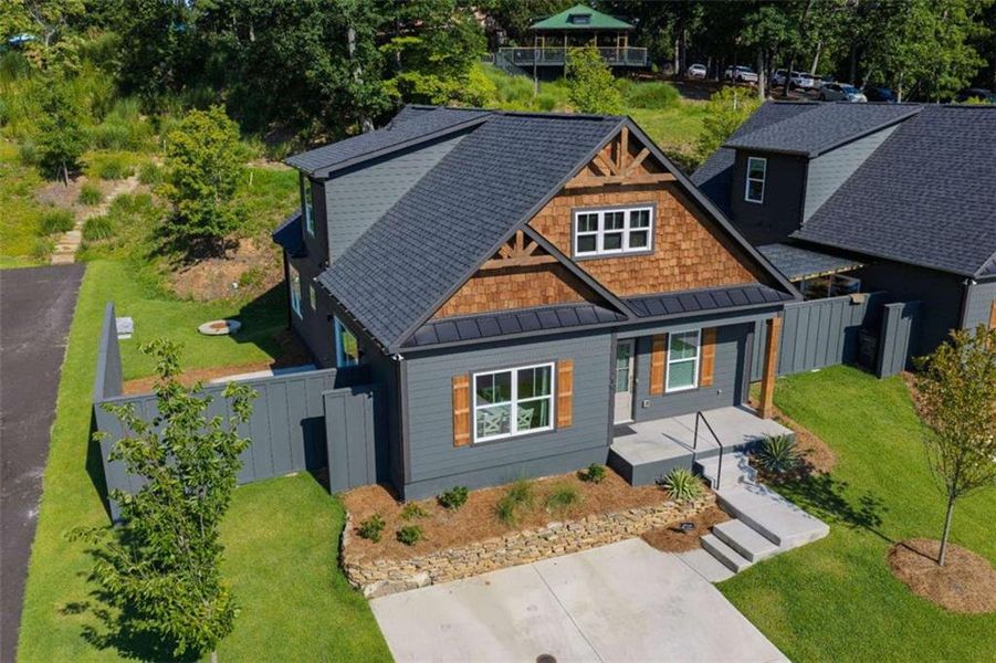 Front exterior of a new home in , Waleska, GA, highlighting curb appeal (Image 20). Front exterior of a new home in , Waleska, GA, highlighting curb appeal (Image 20).