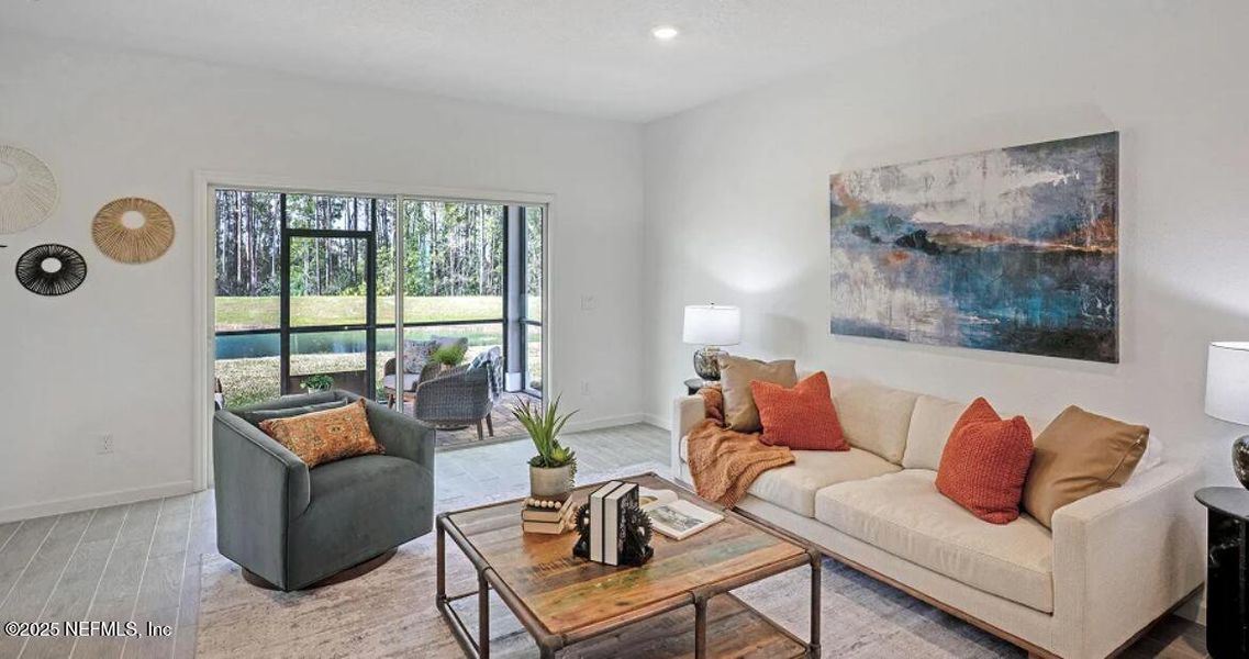 Furnished interior view inside a new home in Edenbrooke at Hyland Trail | 55+: Edenbrooke at Hyland Trail 50s, Green Cove Springs (Image 11).