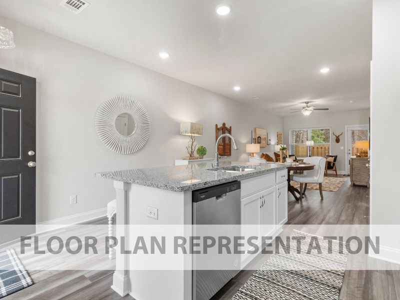 Athens Plan Kitchen to Living Room | Ivey Homes Athens Plan Kitchen to Living Room | Ivey Homes