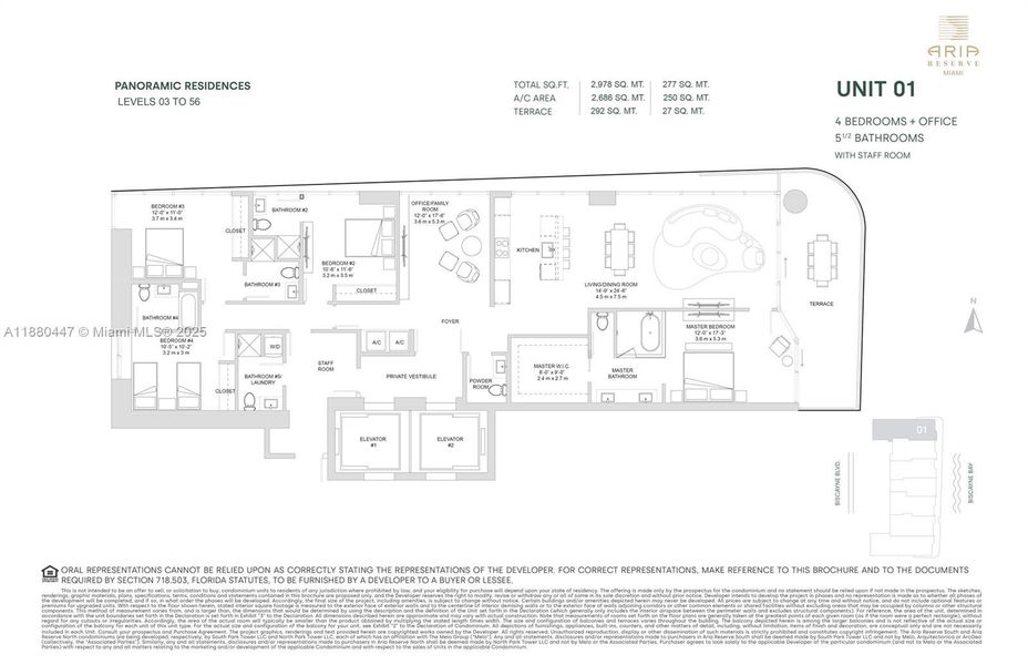 2D floor plan layout of this home in , Miami, FL (Image 1).