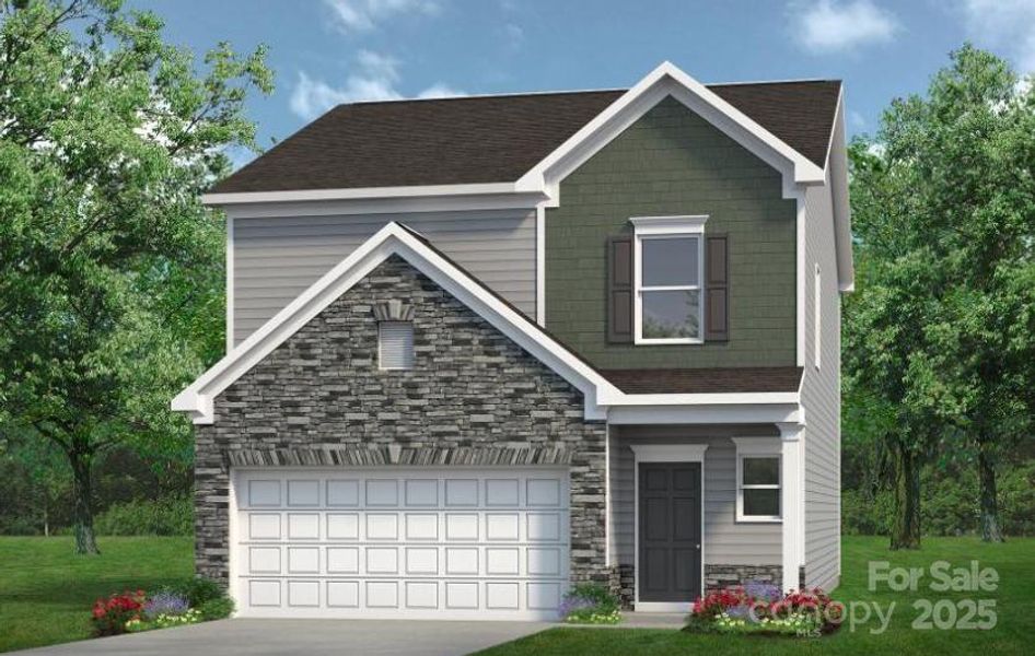 Front exterior of a new home in Country Club Village, Salisbury, NC, highlighting curb appeal (Image 1).