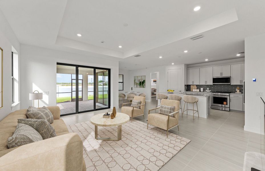 Furnished interior view inside a new home in Arbor Oaks, North Port (Image 11).
