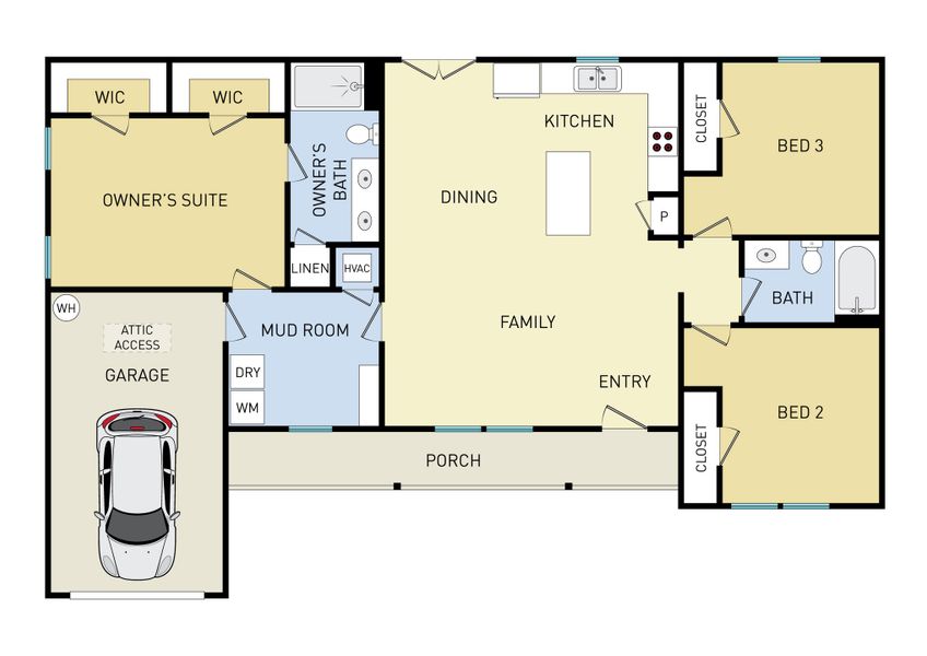 2D floor plan layout of this home in Live Oak Cottages, Freeport, FL (Image 5). 2D floor plan layout of this home in Live Oak Cottages, Freeport, FL (Image 5).
