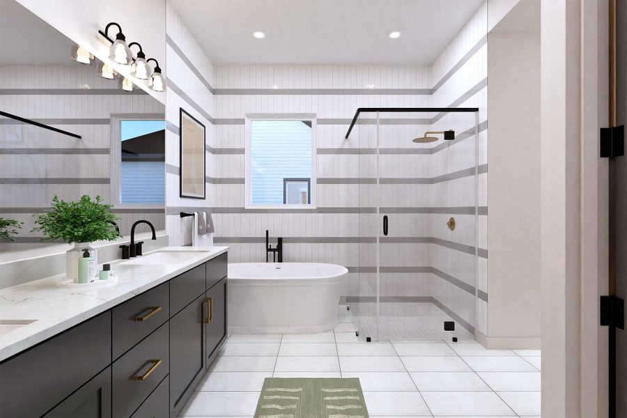 The Alabaster - Optional Freestanding Tub with Shower The Alabaster - Optional Freestanding Tub with Shower
