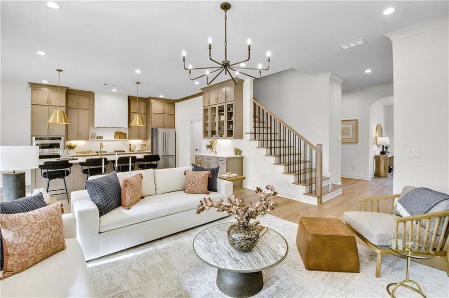 Furnished interior view inside a new home in Laurel View, Suwanee (Image 34). Furnished interior view inside a new home in Laurel View, Suwanee (Image 34).
