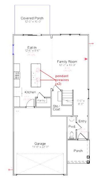 2D floor plan layout of this home in Central Creek, Goose Creek, SC (Image 4).