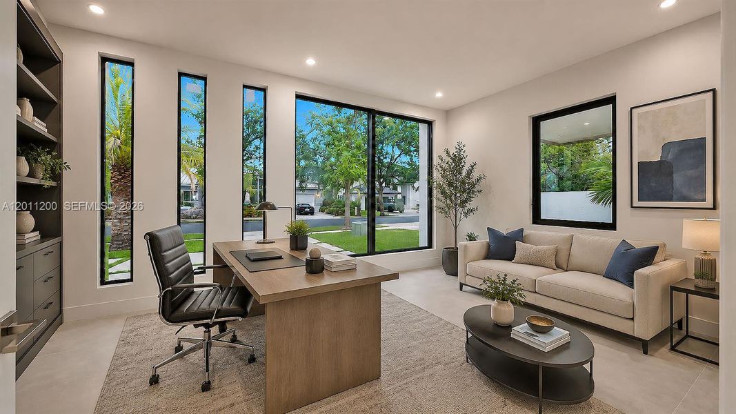 Furnished interior view inside a new home in , Miami Lakes (Image 55).