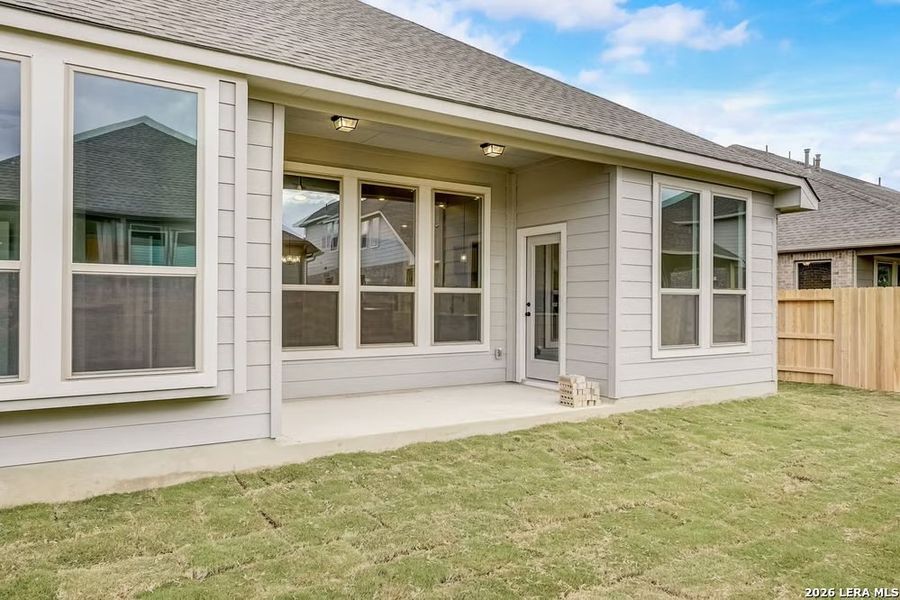 Exterior details and patio area of a home in The Parklands, Schertz (Image 2). Exterior details and patio area of a home in The Parklands, Schertz (Image 2).