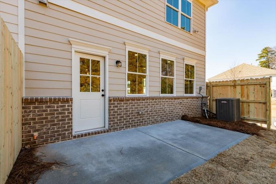 Exterior details and patio area of a home in Cherokee Township, Acworth (Image 3).
