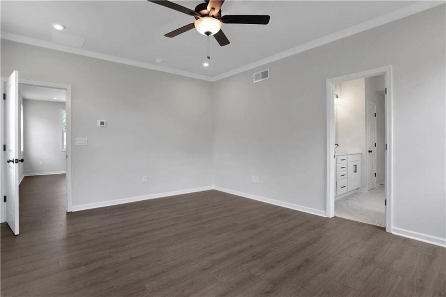 Spacious, unfurnished interior of a new home in The Paddocks at Doc Hughes, Buford (Image 41). Spacious, unfurnished interior of a new home in The Paddocks at Doc Hughes, Buford (Image 41).