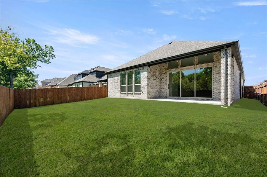 Exterior details and patio area of a home in Birdsong, Mansfield (Image 3).