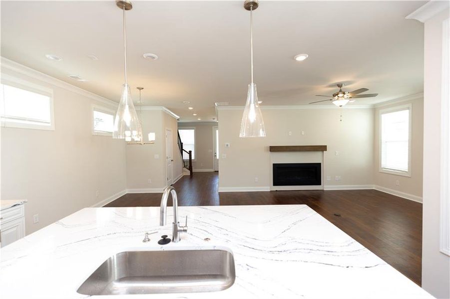 Furnished interior view inside a new home in Waterside Single Family, Peachtree Corners (Image 14).