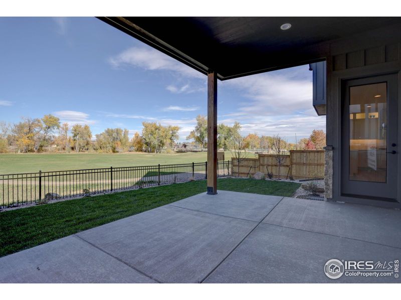 Easy access from the living spaces to this covered patio