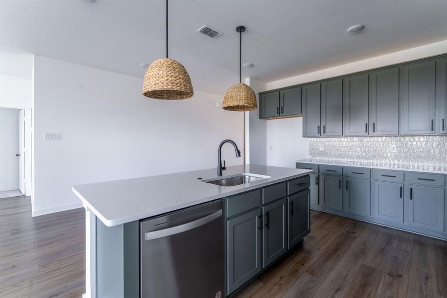 Furnished interior view inside a new home in Prairie Ridge at Goodland, Midlothian (Image 13).