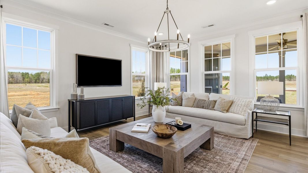 Representative furnished interior of a home built from the Brier Creek by DRB Homes in Reserve at Crowthorne, Zebulon (Image 7). Representative furnished interior of a home built from the Brier Creek by DRB Homes in Reserve at Crowthorne, Zebulon (Image 7).