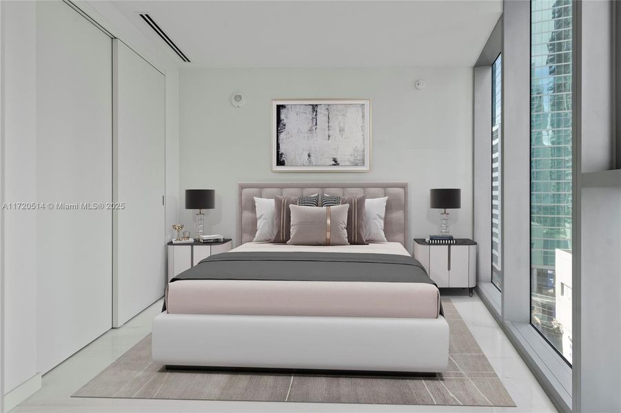 Furnished interior view inside a new home in Aston Martin Residences, Miami (Image 16). Furnished interior view inside a new home in Aston Martin Residences, Miami (Image 16).