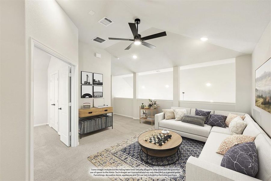 Furnished interior view inside a new home in Woodstone, Providence Village (Image 8). Furnished interior view inside a new home in Woodstone, Providence Village (Image 8).
