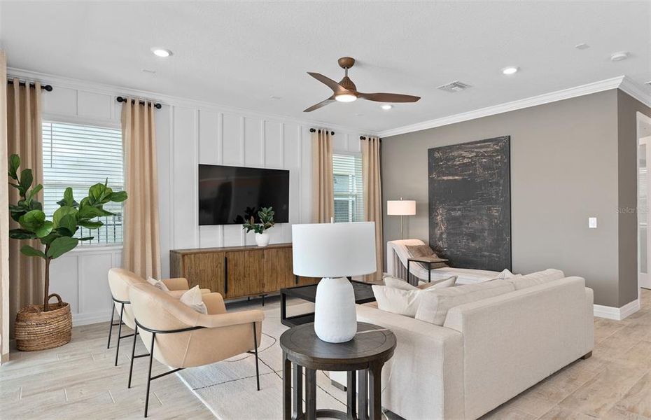 Model Home Design Only. Pictures and furnishings are for illustrative purposes only. Elevations, colors and options may vary. Furniture is for model home staging only.?