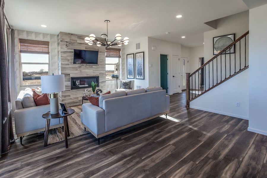 Representative furnished interior of a home built from the Twain by Hartford Homes in Trailside, Timnath (Image 17).