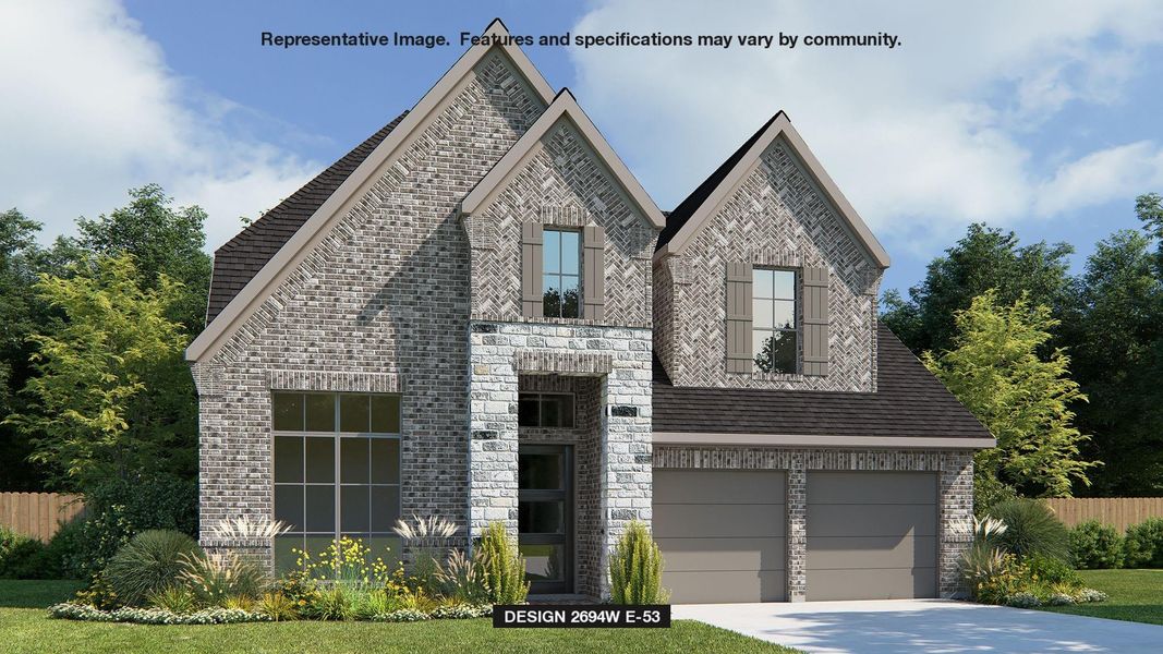 View of front of home featuring a garage