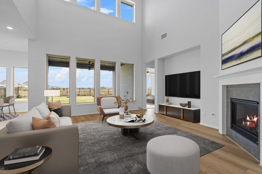 Furnished interior view inside a new home in Bridgeland 55', Cypress (Image 12).
