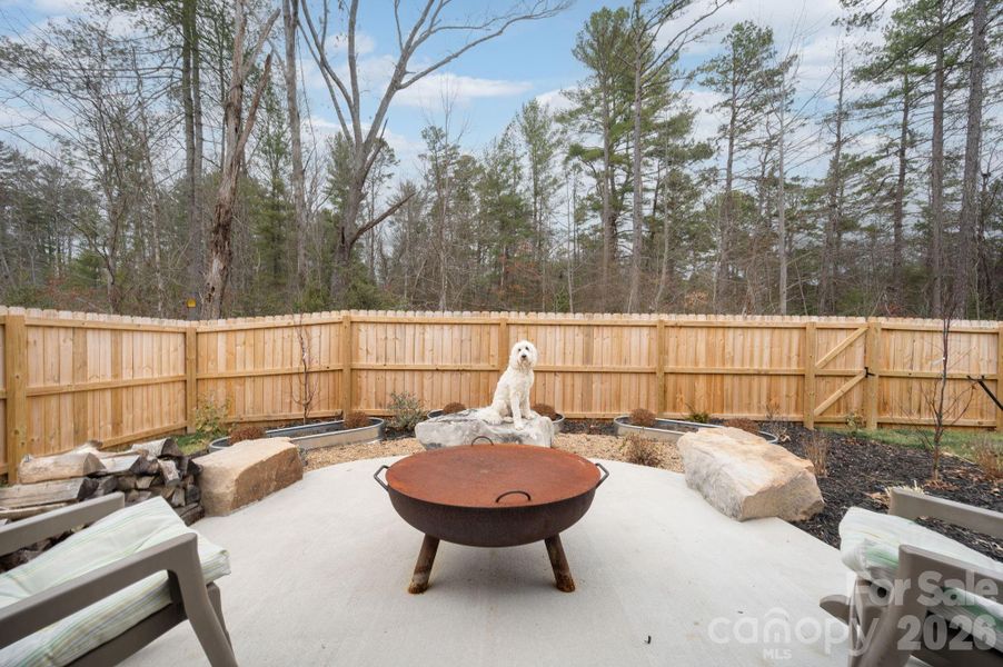 Incredible Backyard Oasis with Custom Firepit Area