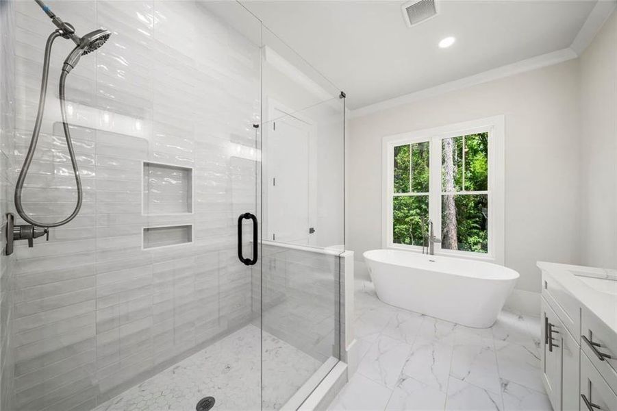 Furnished interior view inside a new home in , Atlanta (Image 33).