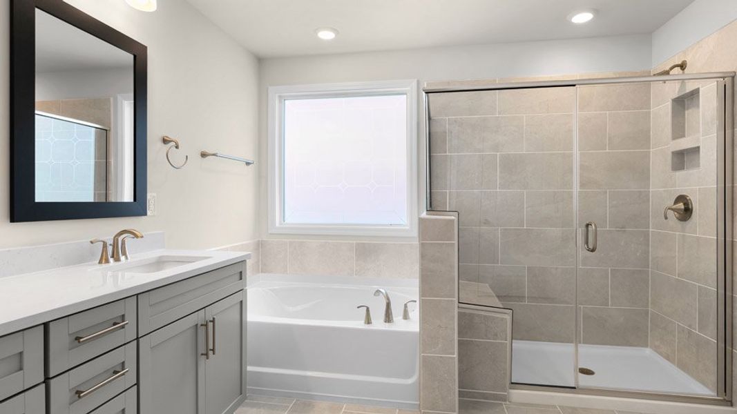 Furnished interior view inside a new home in Lybrook Village, Advance (Image 8).