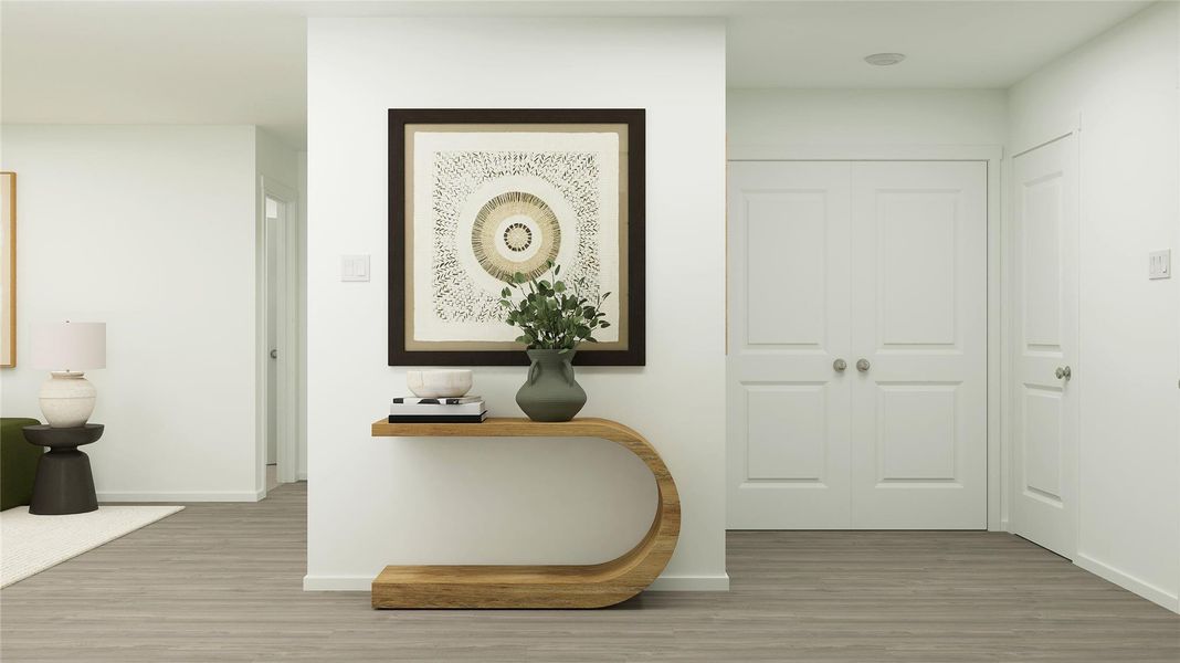 Furnished interior view inside a new home in Rancho Del Cielo, Jarrell (Image 12).