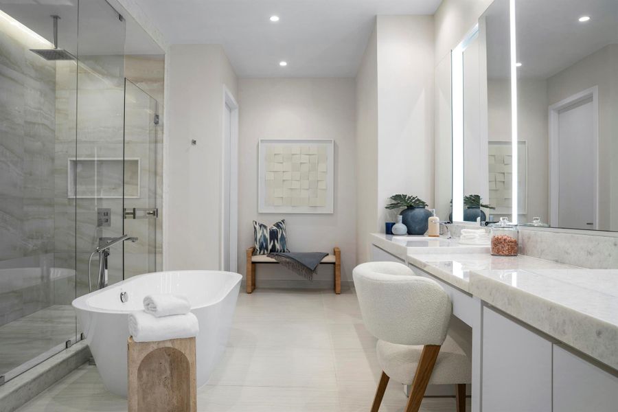 Furnished interior view inside a new home in Alina Residences, Boca Raton (Image 11). Furnished interior view inside a new home in Alina Residences, Boca Raton (Image 11).