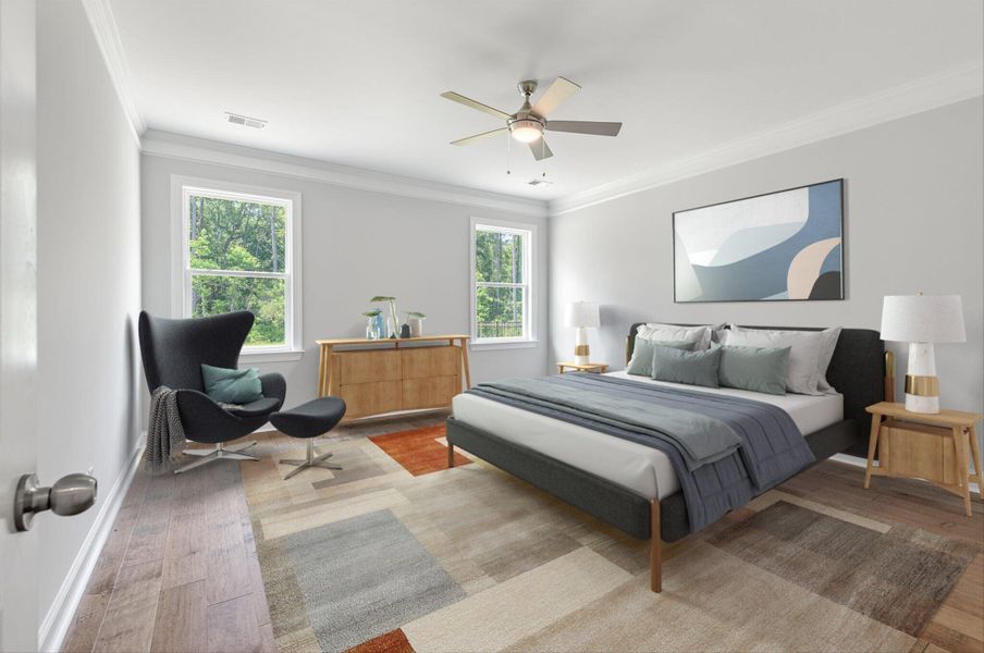 Furnished interior view inside a new home in The Enclave at French Quarter Creek, Huger (Image 9).
