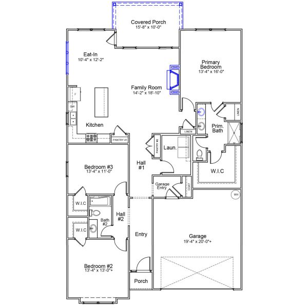 2D floor plan layout of this home in Avenue One, Castle Hayne, NC (Image 2). 2D floor plan layout of this home in Avenue One, Castle Hayne, NC (Image 2).