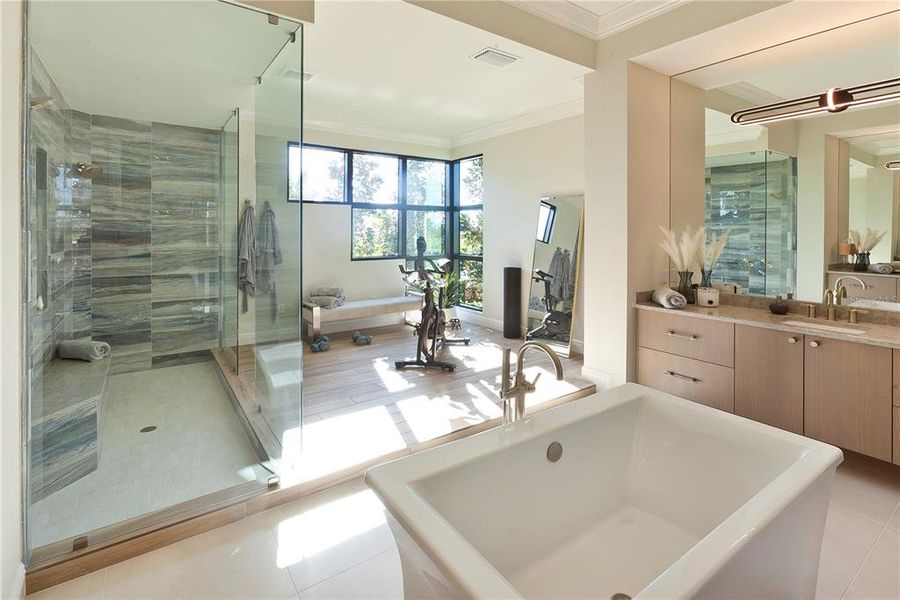 Furnished interior view inside a new home in , Sarasota (Image 11).