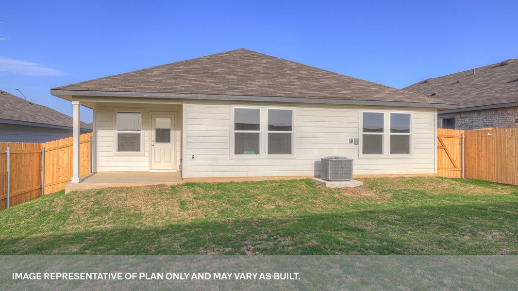 Representative exterior photo of a completed home built from the The Irvine by D.R. Horton in Arroyo Ranch, Seguin, TX (Image 15). Representative exterior photo of a completed home built from the The Irvine by D.R. Horton in Arroyo Ranch, Seguin, TX (Image 15).