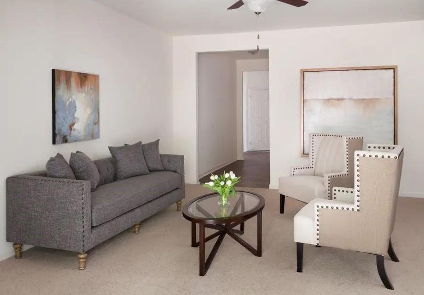 Furnished interior view inside a new home in Silverton, Dacula (Image 5). Furnished interior view inside a new home in Silverton, Dacula (Image 5).