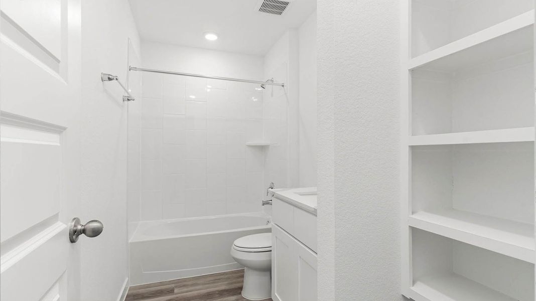 Representative furnished interior of a home built from the Justin by D.R. Horton in Lago Mar, Texas City (Image 12). Representative furnished interior of a home built from the Justin by D.R. Horton in Lago Mar, Texas City (Image 12).