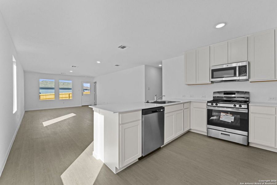 Furnished interior view inside a new home in , New Braunfels (Image 6).