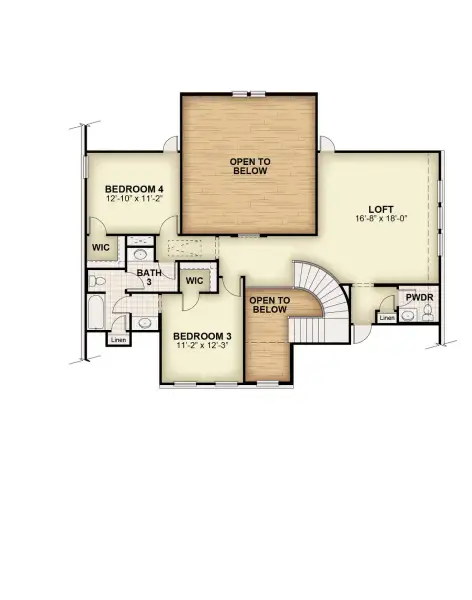 2D floor plan layout for the Louis - 60 ft Home Site by Rockwell Homes in Nelson Lake Estates, Rockwall, TX (Image 44). 2D floor plan layout for the Louis - 60 ft Home Site by Rockwell Homes in Nelson Lake Estates, Rockwall, TX (Image 44).
