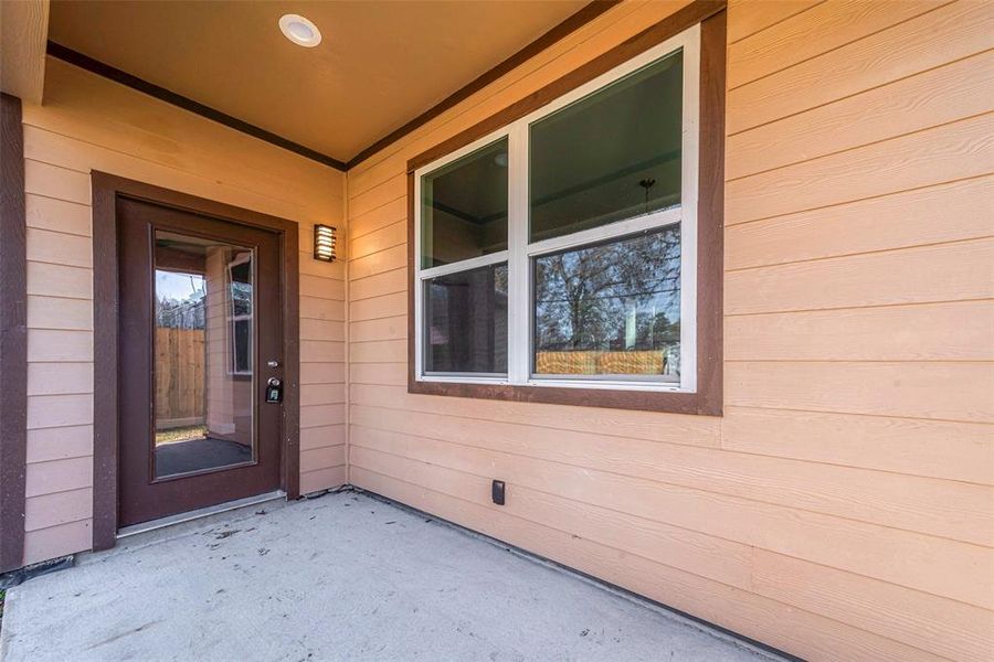 Covered back patio