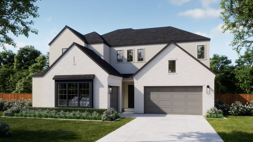 Representative exterior photo of a completed home built from the 5055 by Risewell Homes in Freedom at Anthem, Kyle, TX (Image 3).